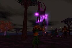 Menacing Virindi Spires appear near each of the capital towns.